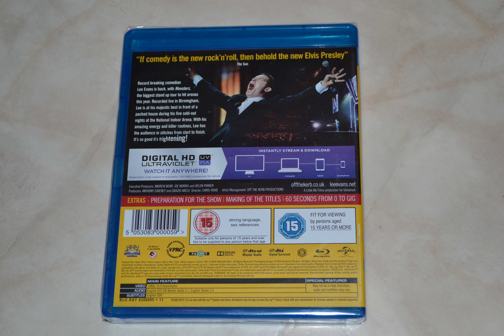 Lee Evans Monsters (2014) Film Bluray Nyskick