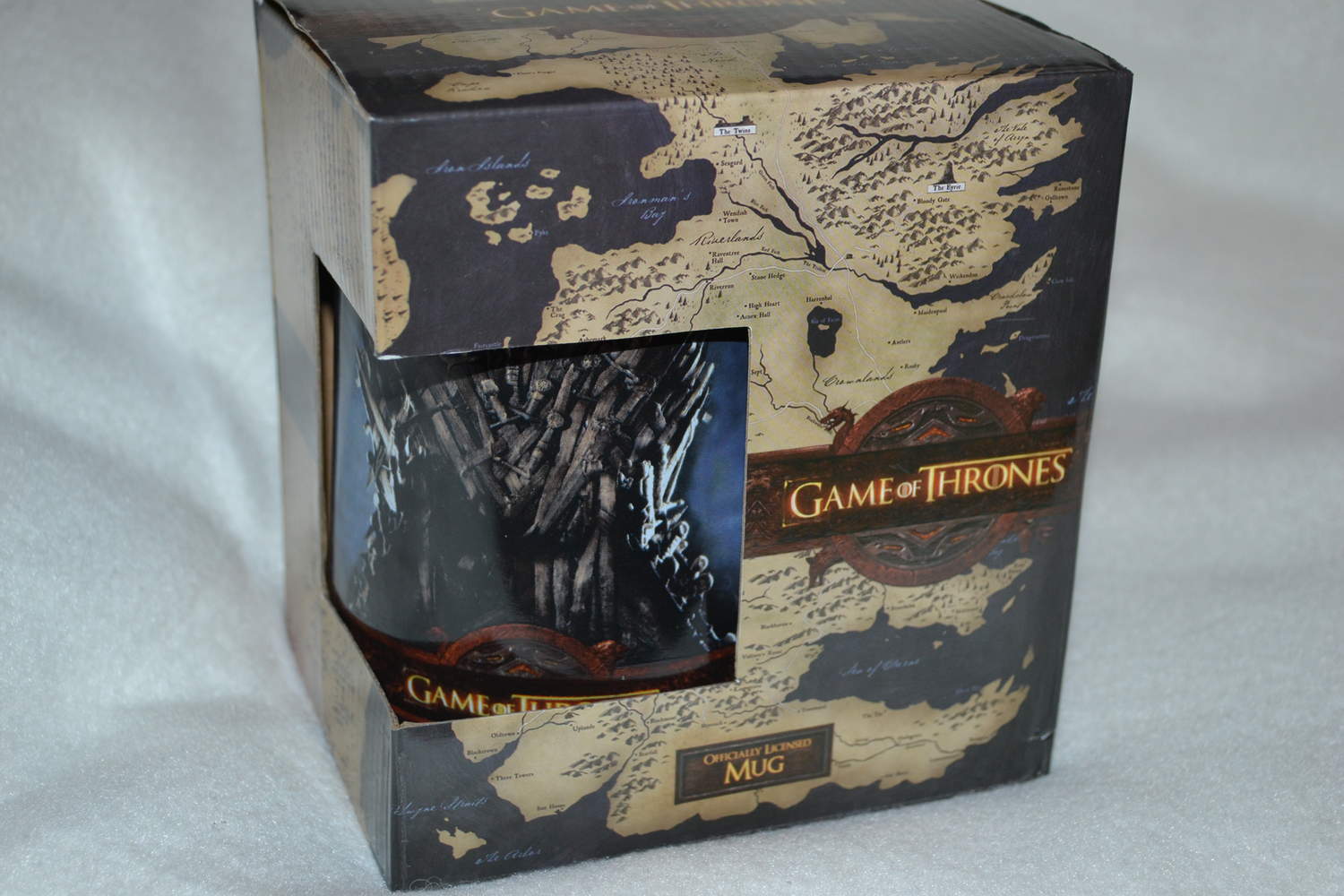 The Iron Throne m. Logo Game of Thrones Mugg Keramik Kopp 14cm Ny