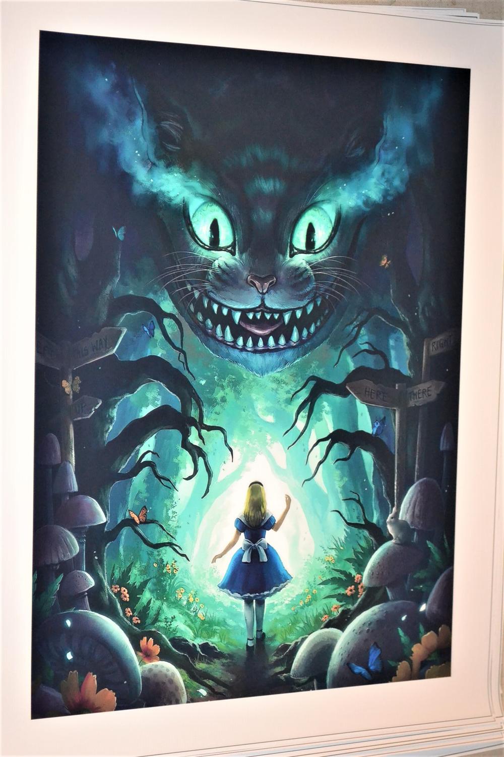 Katten Alice i Underlandet Canvas 30*42cm A3 Ny