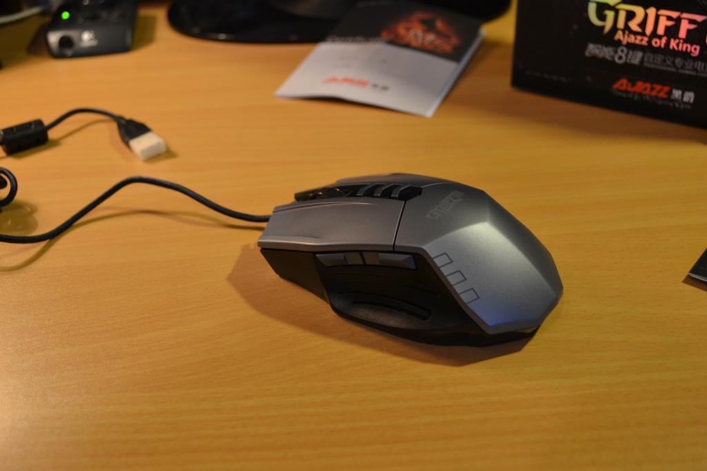 Ny Gamingmus Datormus Ajazz Griffin Mörkgrå/Svart Unik