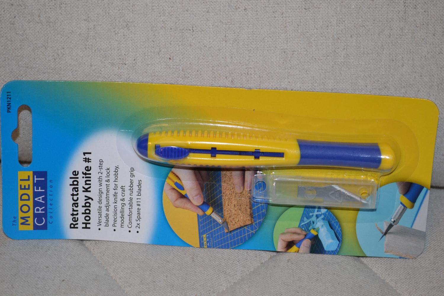 Hobbykniv Färgglatt Skal m. 2st Blad #11 13cm Model Craft Kniv Modellkniv Ny