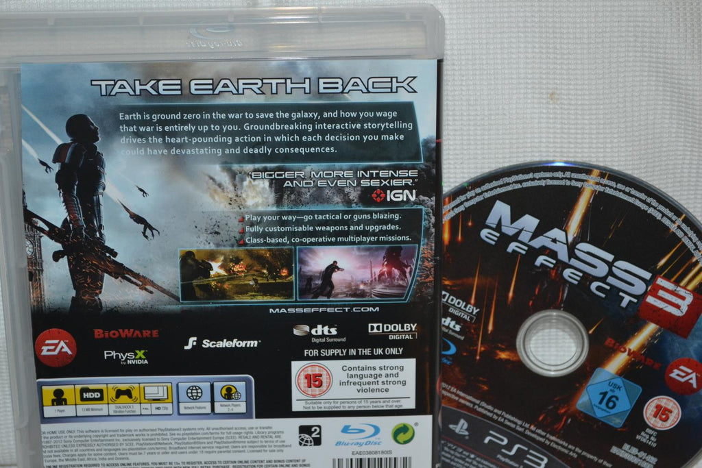 Mass Effect 3 PS3 Playstation 3 Fint Skick