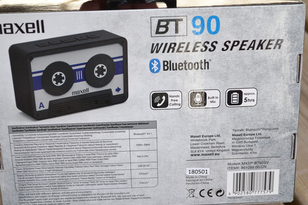 Silver Maxell BT90 Högtalare Bluetooth Trådlös (Kasettband)
