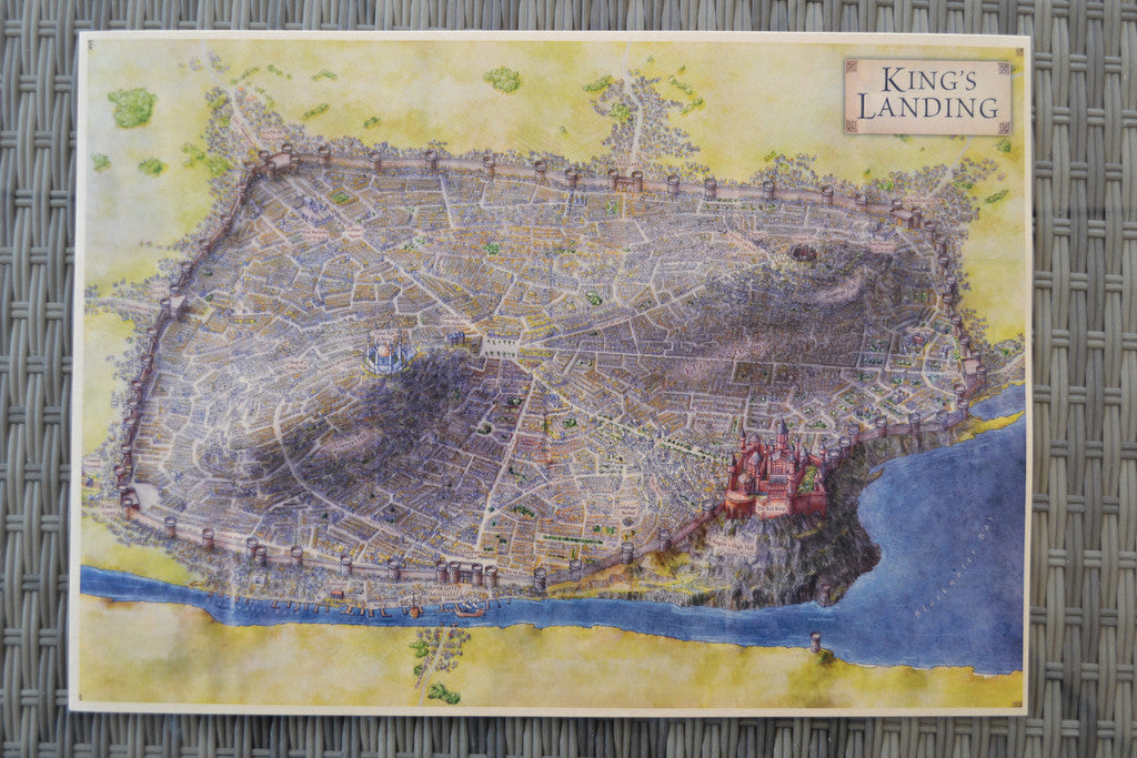 King's Landing Karta över Staden Game of Thrones Poster Affi