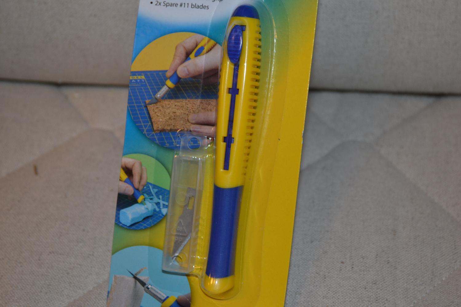 Hobbykniv Färgglatt Skal m. 2st Blad #11 13cm Model Craft Kniv Modellkniv Ny