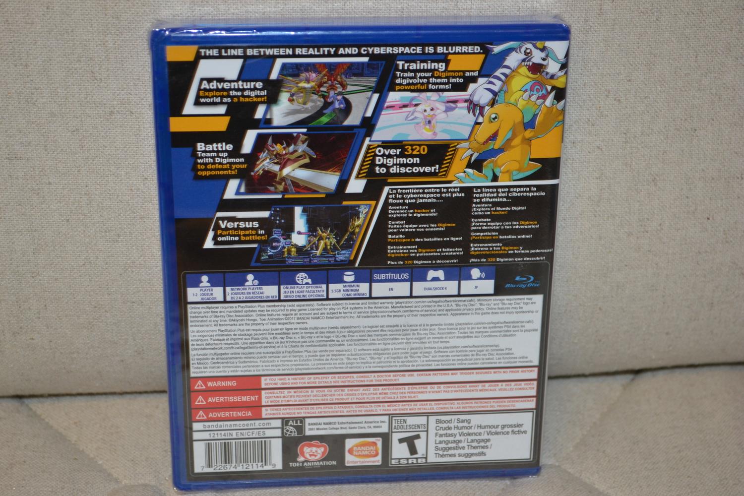 Digimon Story Cybersleuth Hackers Memory PS4 Playstation 4 NTSC Ny Inplastad