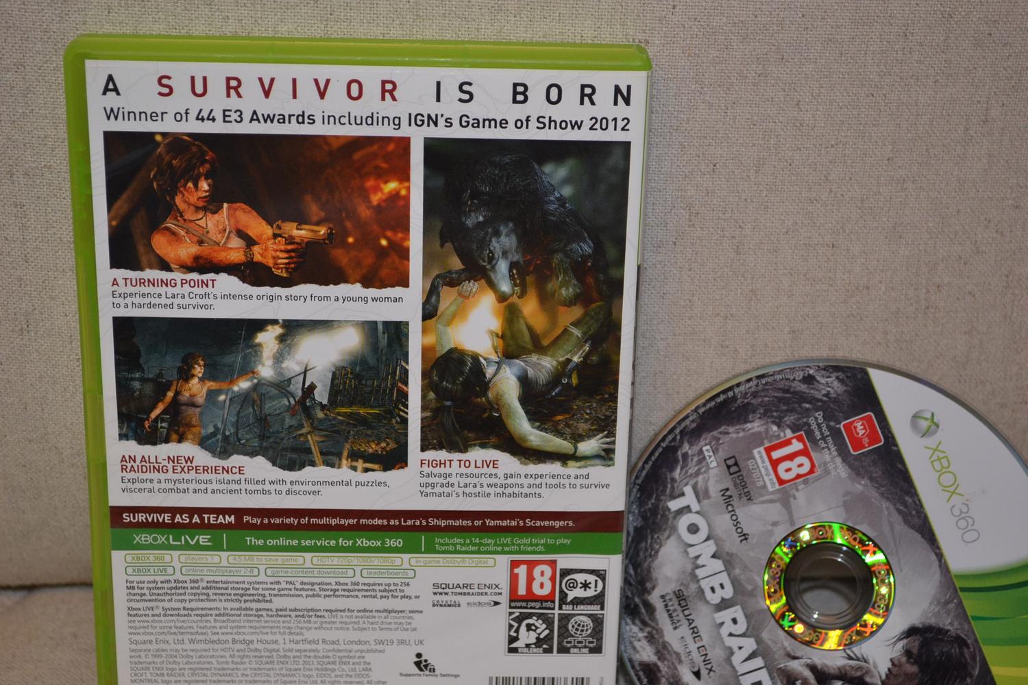 Tomb Raider  Xbox 360 Fint Skick