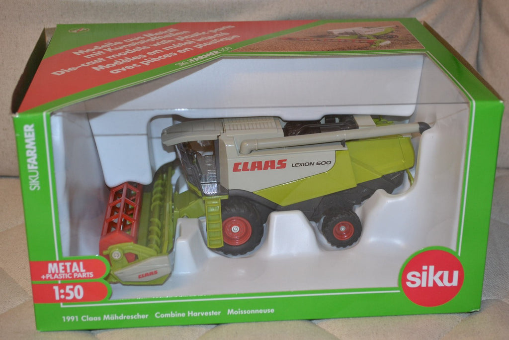 Claas Skördetröska 1:50 Siku 1991 24cm Ny