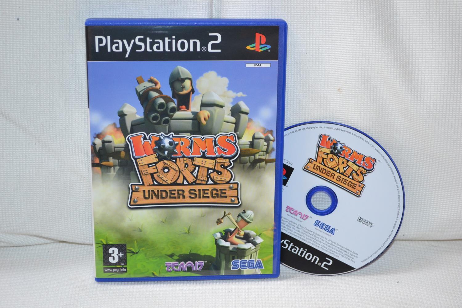 Worms Forts Under Siege PS2 Playstation 2 (Utan manual) Fint Skick