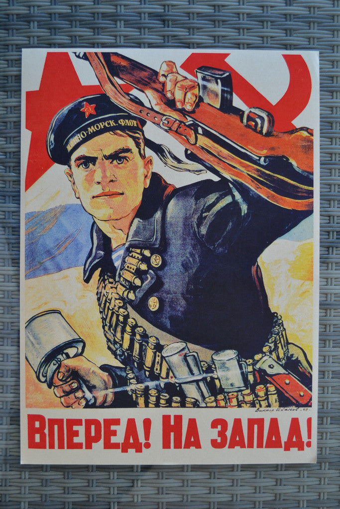 Stilig Sovjetisk Man Krigare USSR Kommunist Poster Affisch 4