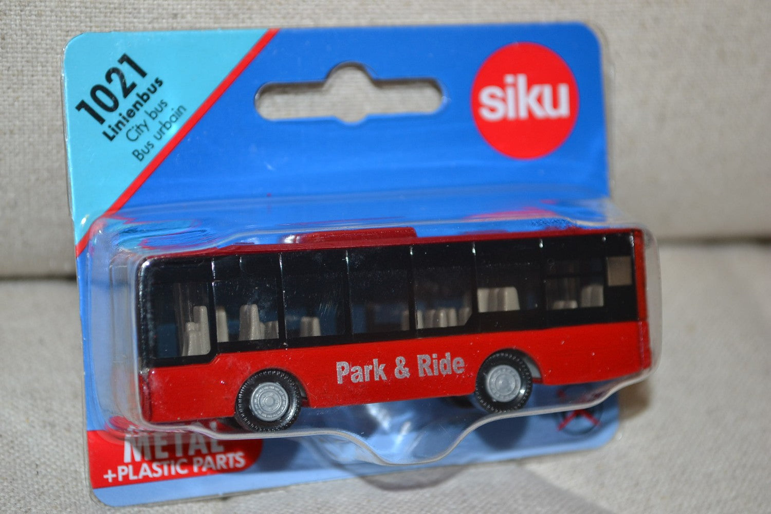 Stadsbuss Röd Buss Siku 1021 8,5cm Ny