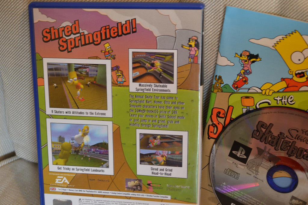 Simpsons Skateboarding PS2 Playstation 2 Komplett Fint Skick