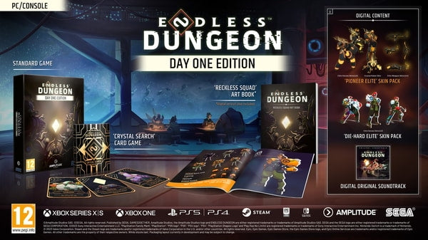 Endless Dungeon Day One Edition PS5 (Med art book, kortspel) Ny