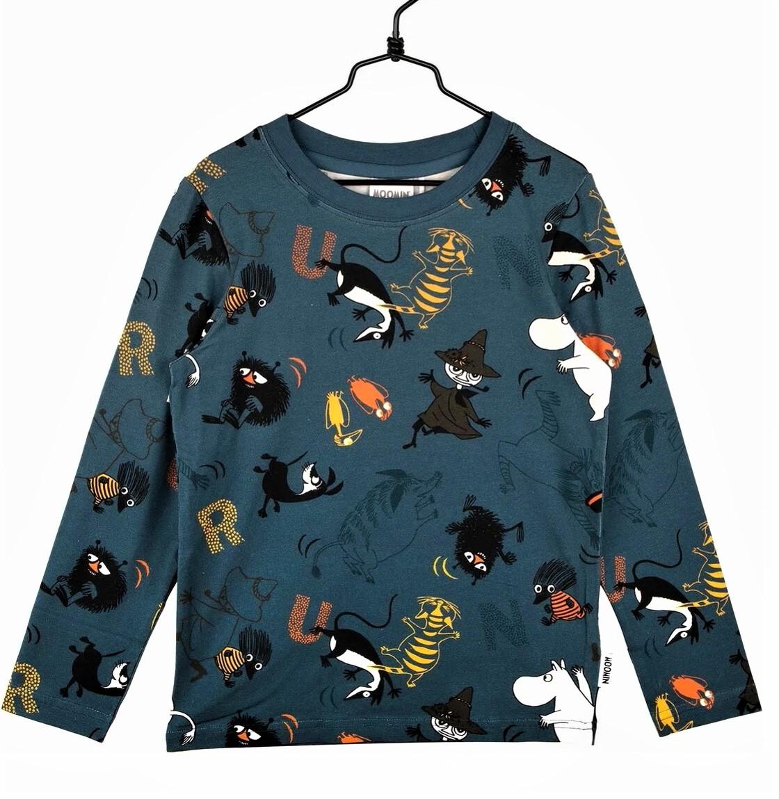 Fart Tröja Mumin Blå/Grå Långärmad Strl 92 Barn Ny