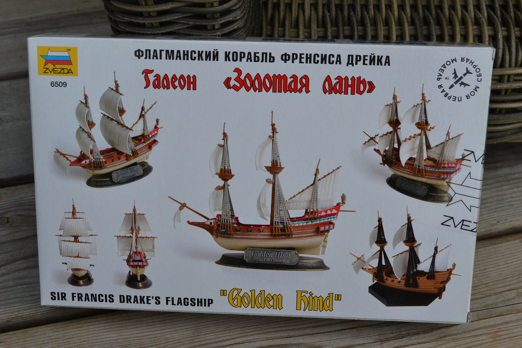 Sir Francis Drake's Flaggskepp "Golden Hind" 1:350 Zvezda, P