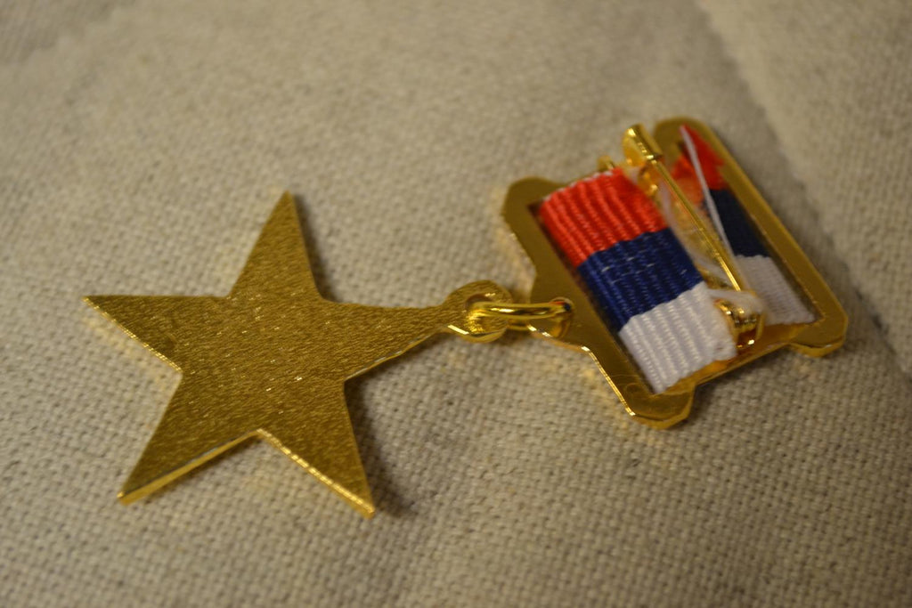 Rysk Dubbelhövdad Örn Ryssland Medalj Stjärna Brosch Pin 3/5cm Ny