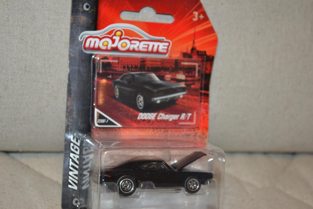 Dodge Charger R/T Coupe Svart 1969 1:64 Majorette 8cm Ny