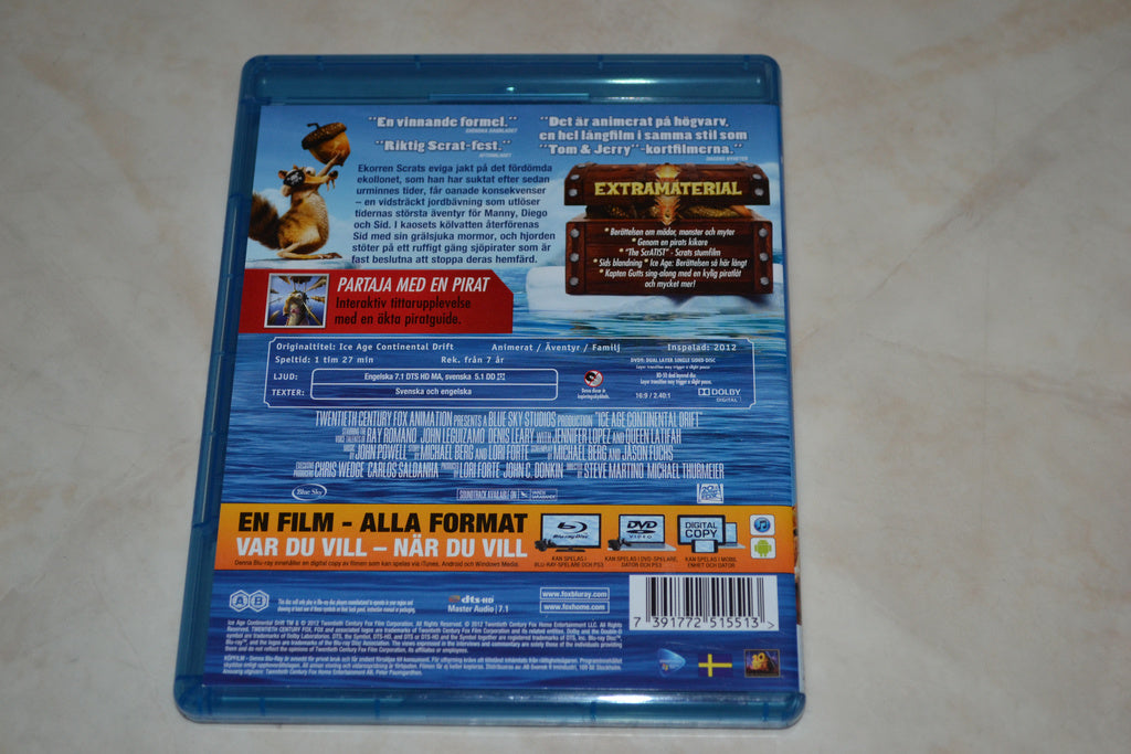 Ice Age 4 Jorden Skakar Loss Bluray & DVD 2012 Nyskick
