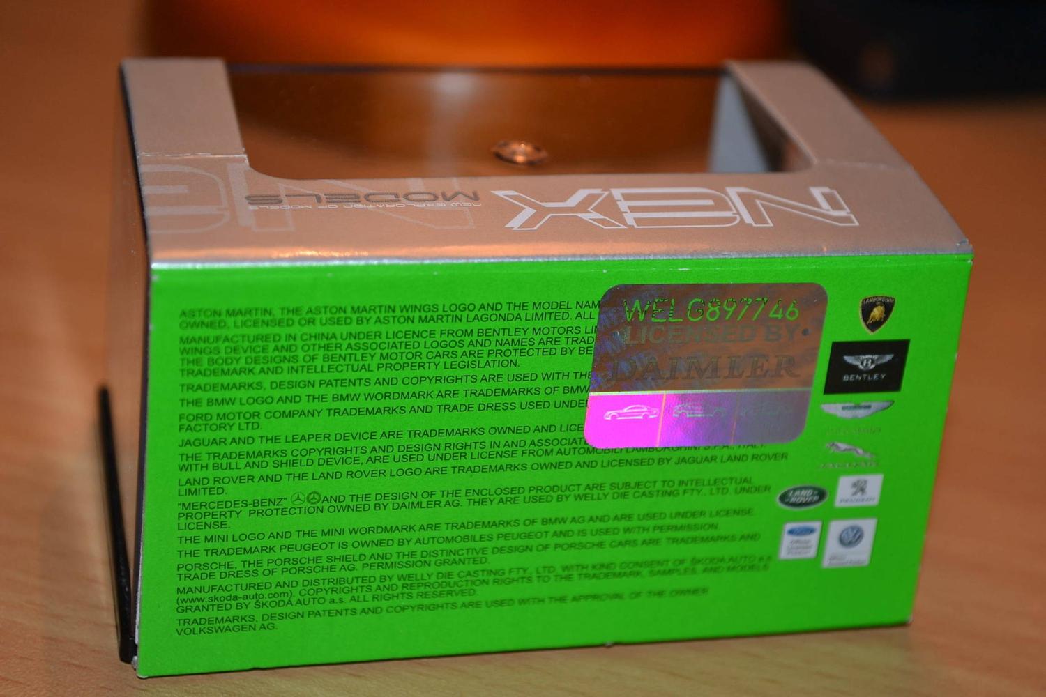 Mercedes-Benz 300SL 1:87 Welly Nex Models Silver Metallic Ny