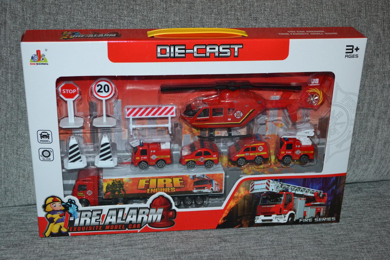 Brandkår Leksaksbilar Set 5-20cm Ny