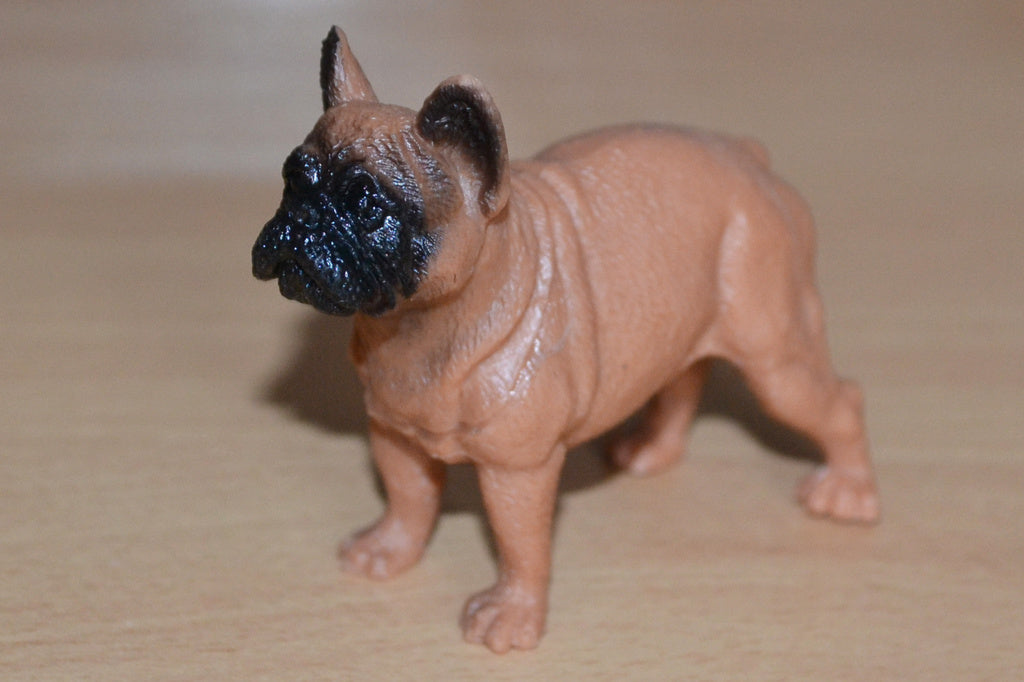 Bullterrier Bulldog Brun/Svart Hund 7cm Lek/Prydnad/Present