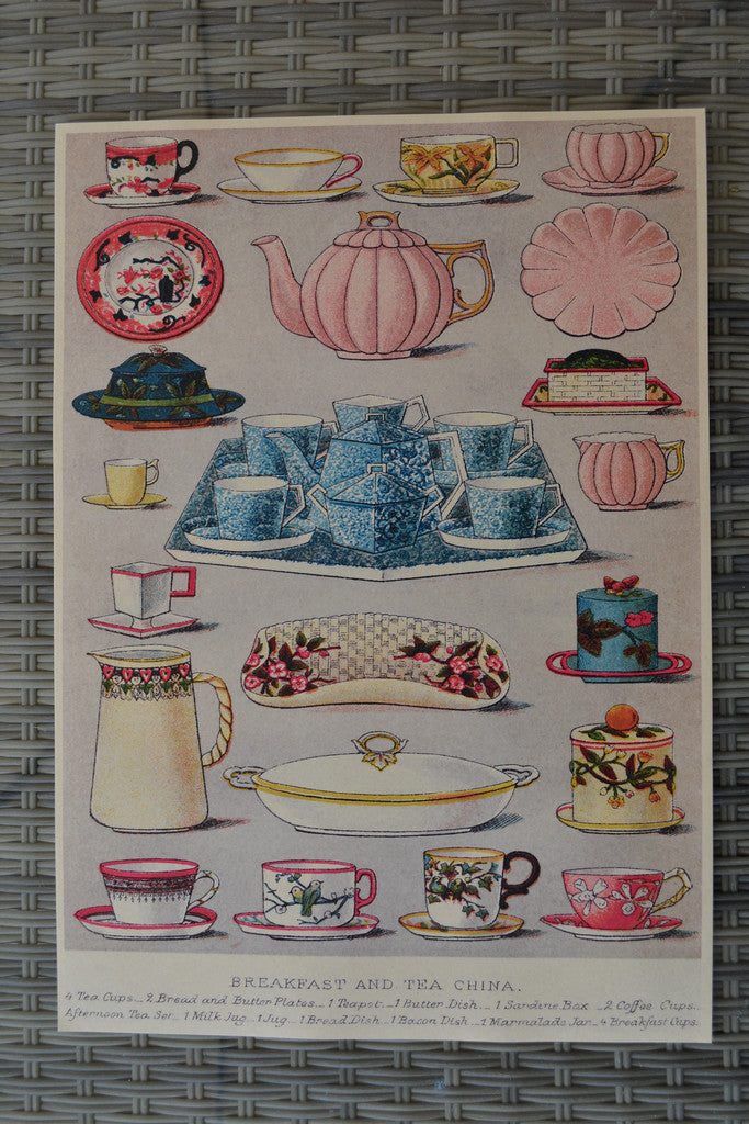 Kinesiskt Porslin (Frukost & Te) Tips Äldre Stil Poster Affi